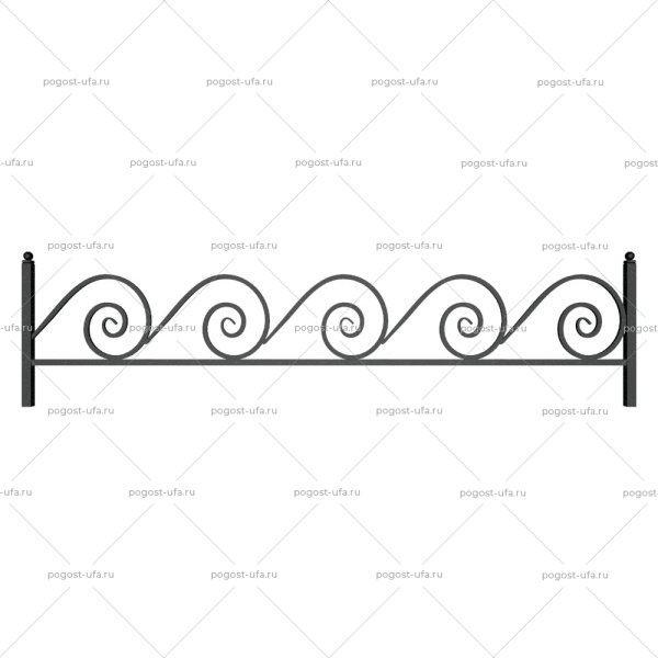 Металлическая ограда № 029