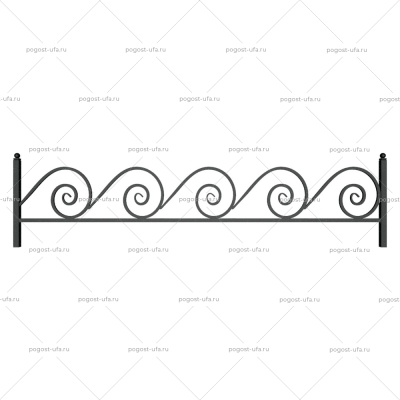 Металлическая ограда № 029