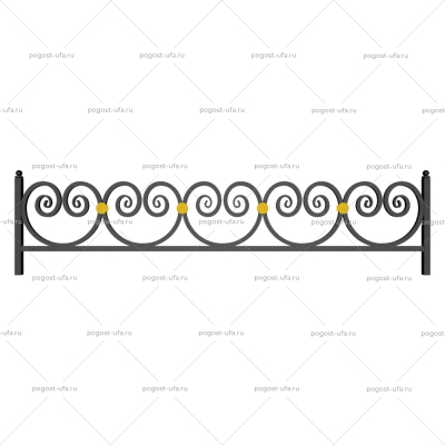 Металлическая ограда № 027