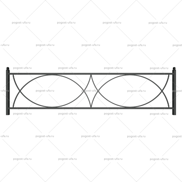 Металлическая ограда № 021