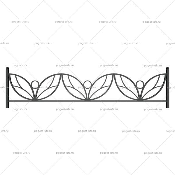Металлическая ограда № 019