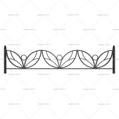 Металлическая ограда № 019