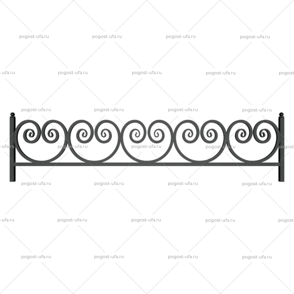 Металлическая ограда № 028