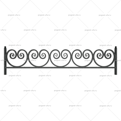 Металлическая ограда № 028