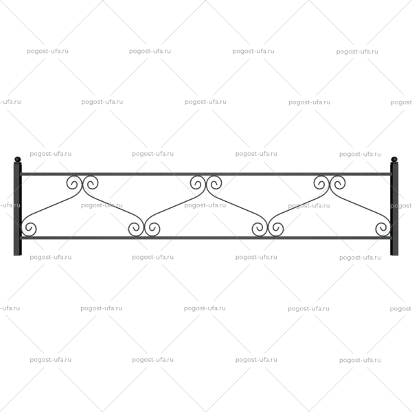 Металлическая ограда № 023
