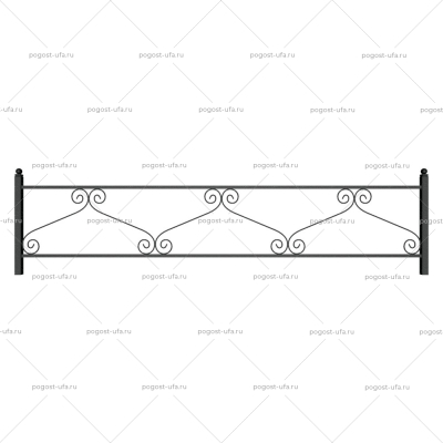 Металлическая ограда № 023
