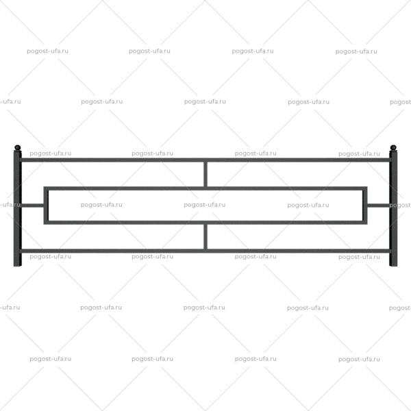 Металлическая ограда № 003