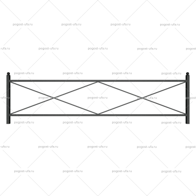 Металлическая ограда № 006