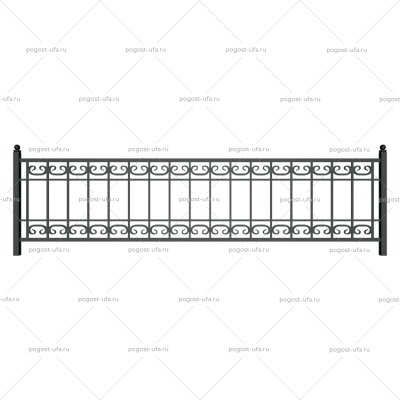 Металлическая ограда № 018