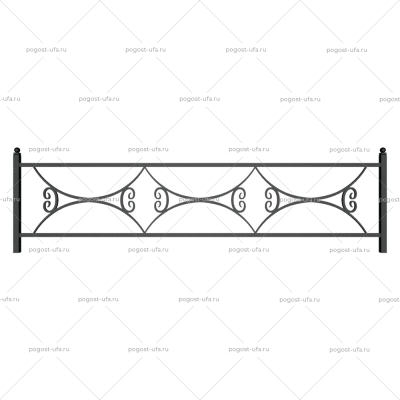 Металлическая ограда № 016
