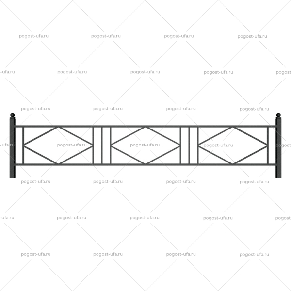 Металлическая ограда № 007