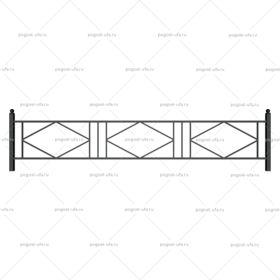 Металлическая ограда № 007