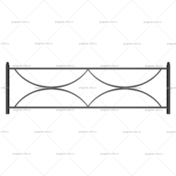 Металлическая ограда № 013