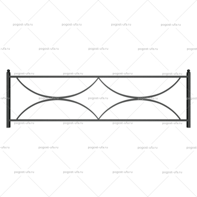 Металлическая ограда № 013