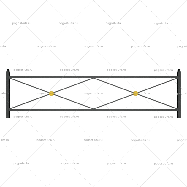 Металлическая ограда № 005
