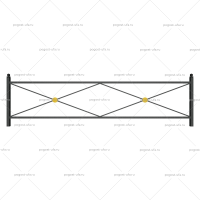 Металлическая ограда № 005