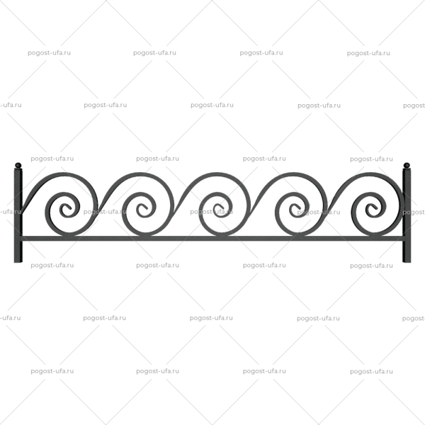 Металлическая ограда № 030