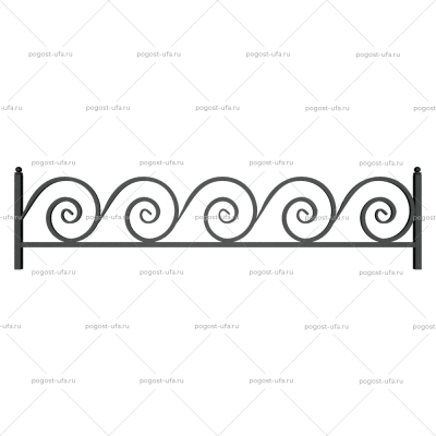 Металлическая ограда № 030