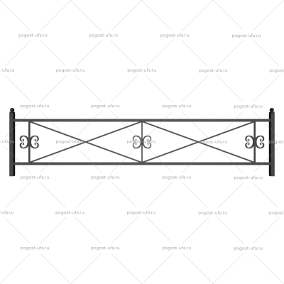 Металлическая ограда № 011