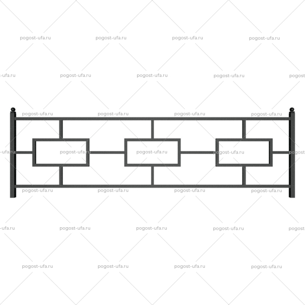 Металлическая ограда № 001