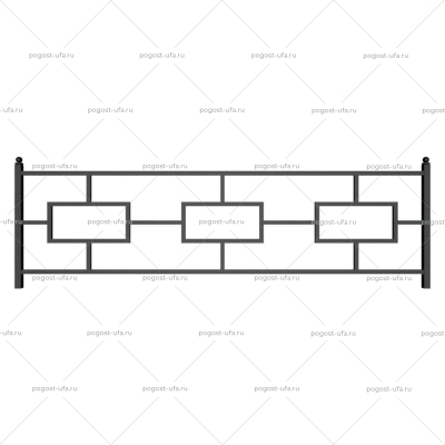 Металлическая ограда № 001