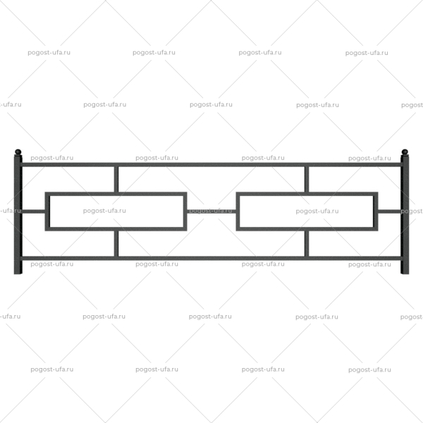 Металлическая ограда № 002