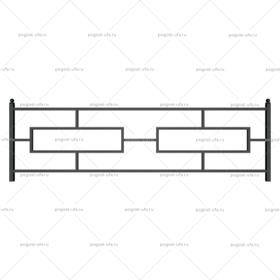 Металлическая ограда № 002