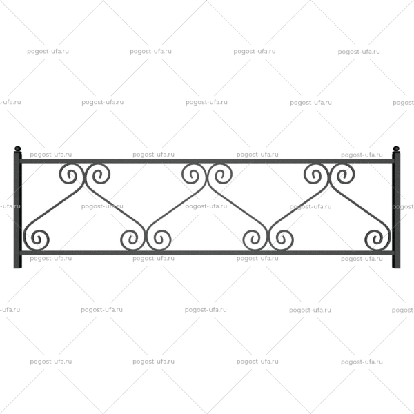 Металлическая ограда № 024