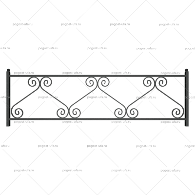 Металлическая ограда № 024
