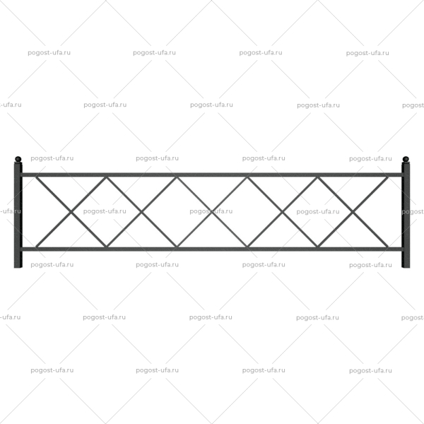 Металлическая ограда № 009