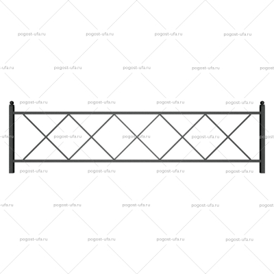 Металлическая ограда № 009