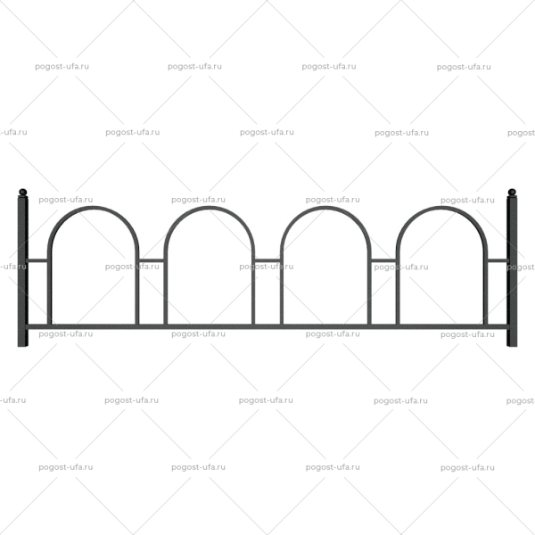 Металлическая ограда № 020