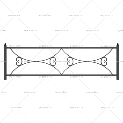 Металлическая ограда № 015