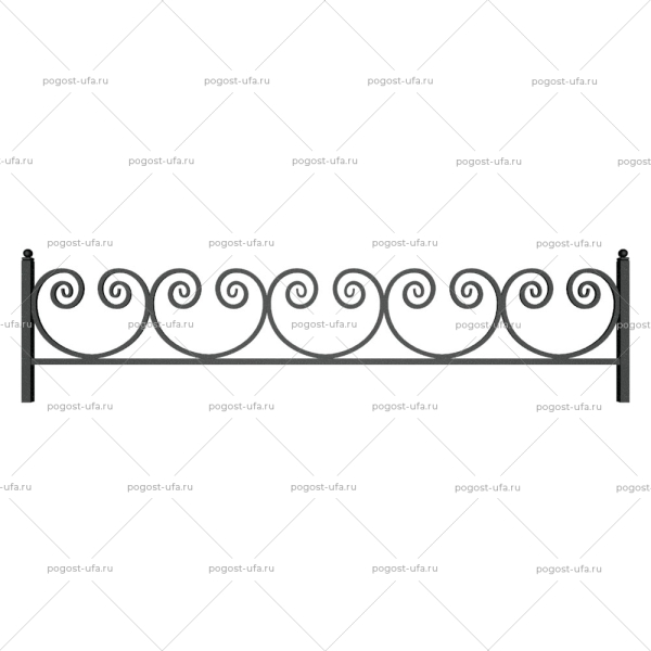 Металлическая ограда № 026