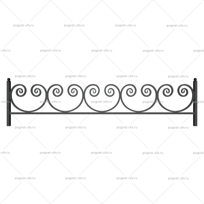 Металлическая ограда № 026