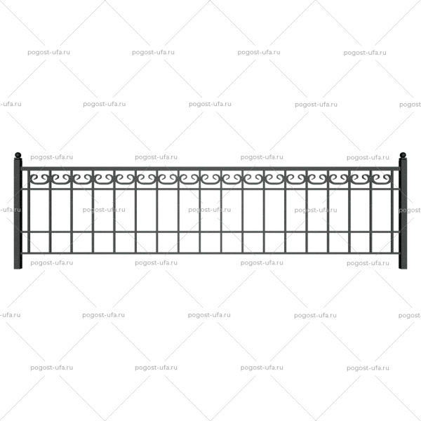 Металлическая ограда № 017
