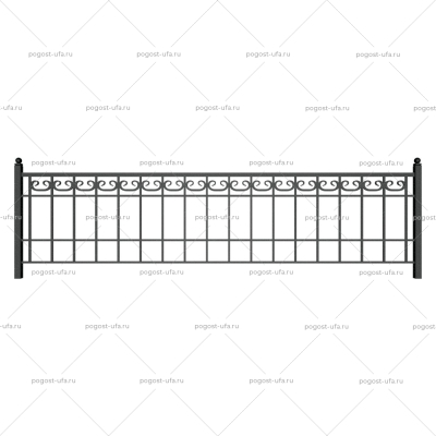 Металлическая ограда № 017