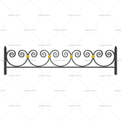 Металлическая ограда № 025