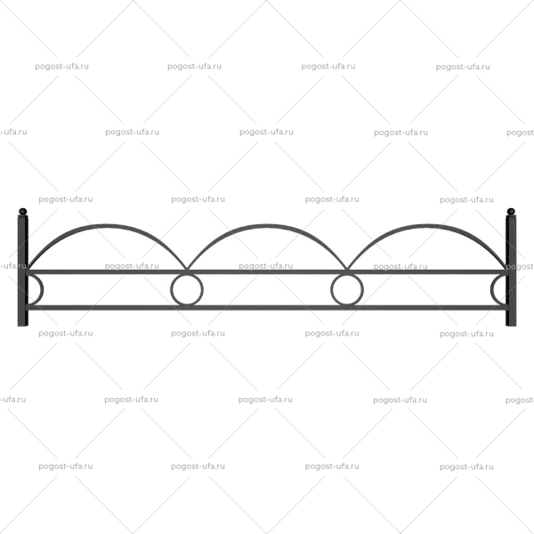 Металлическая ограда № 014