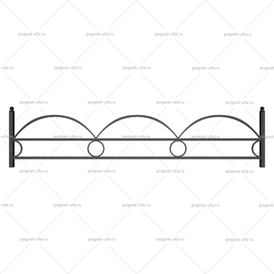 Металлическая ограда № 014