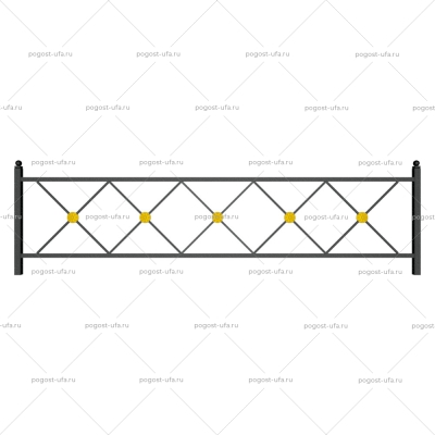 Металлическая ограда № 008