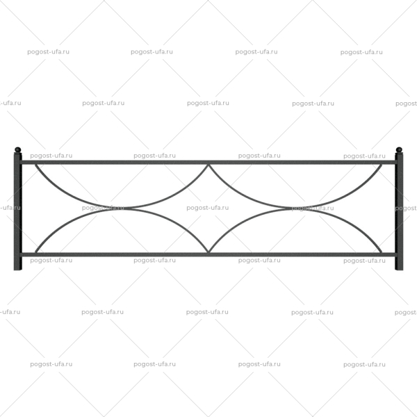 Металлическая ограда № 012