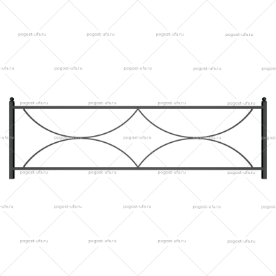 Металлическая ограда № 012